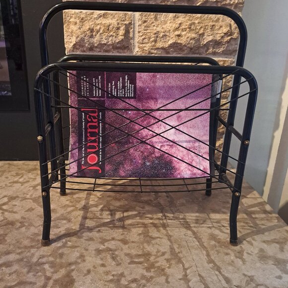 Vintage Metal Magazine Rack - Picture 1 of 5